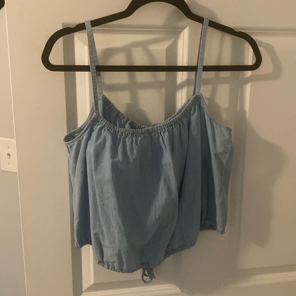 madewell cropped denim top